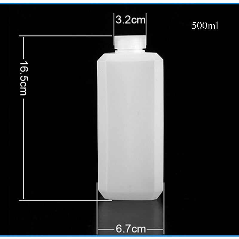 1pc tomme plastikflasker flydende lotion kosmetikbeholder rejse genopfyldelige flasker ottekantet hvid firkantet flaske: 500ml