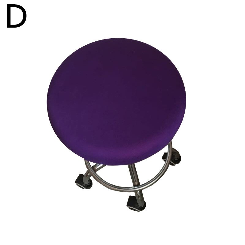 Ronde Stoel Cover Barkruk Cover Elastische Seat Cover Stoel Protector Effen Kleur Thuis Stoel Hoes Spandex Chaircover: D