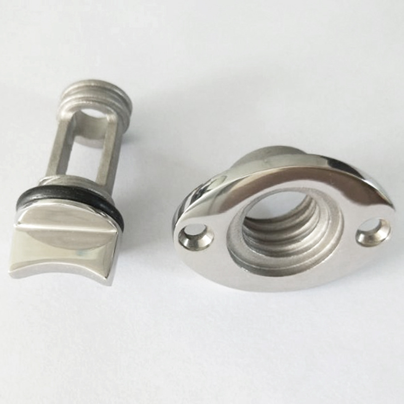 Bouchon De Vidange Garboard Acier Inox 316 - Pour Bateaux - Pièce Marine Ovale