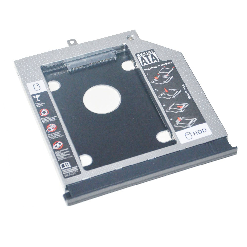 Bisel frontal cubierta de placa frontal + soporte de 2nd SATA 3,0 de 2,5 "HDD Disco Duro SSD óptico Caddy para Lenovo IdeaPad 310 de 510 Yi 310