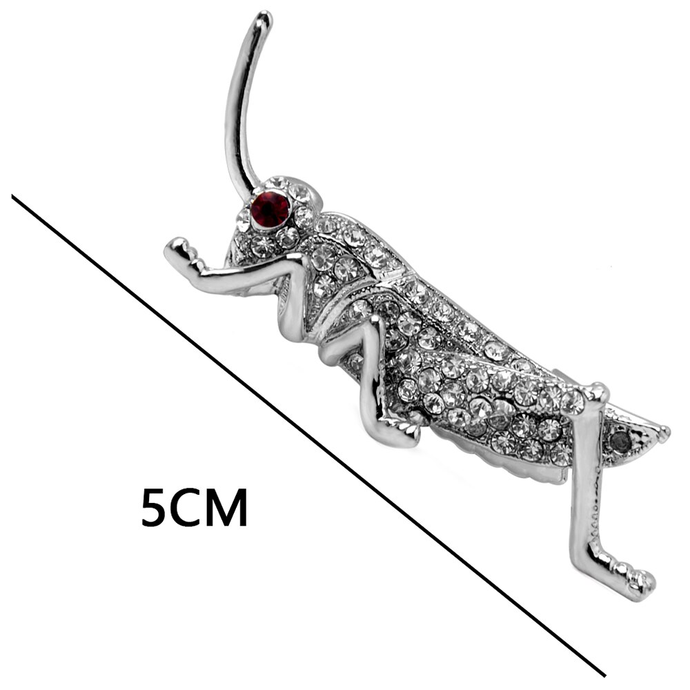 Chanfar Rhinestone Grasshopper Brooches Women Men Insect Brooch Pins For Wedding Party Brooch Jewelry