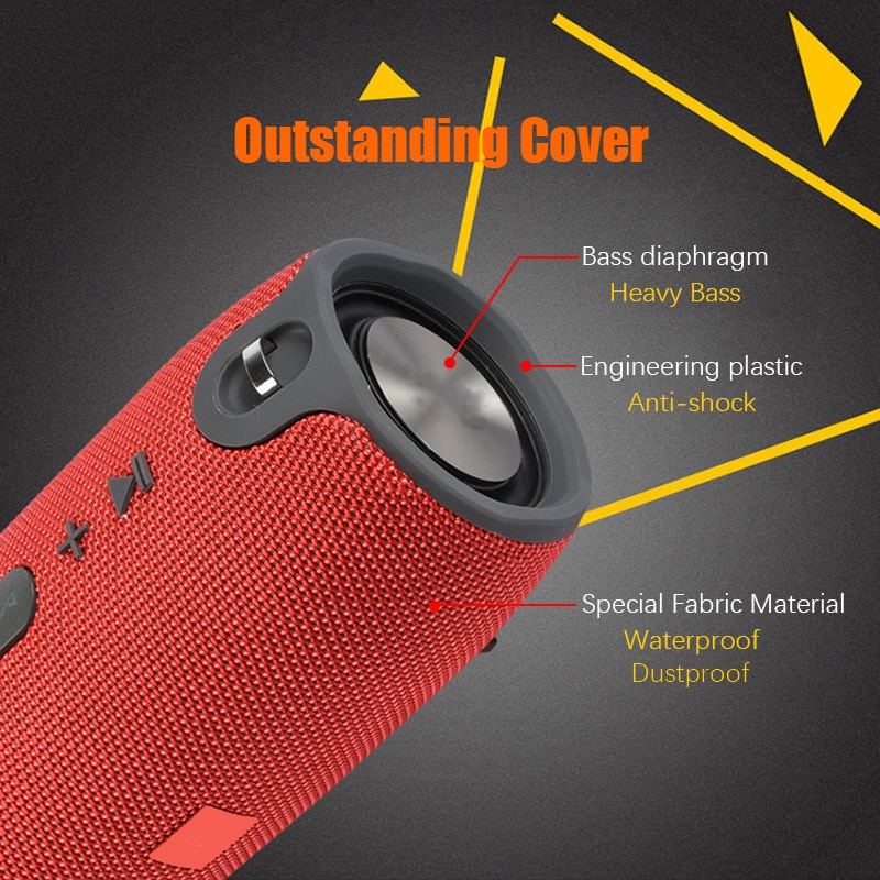 High Power 40W Bluetooth Speaker Waterproof Portable Column Super Bass Stereo For Comuter PC Speakers with
