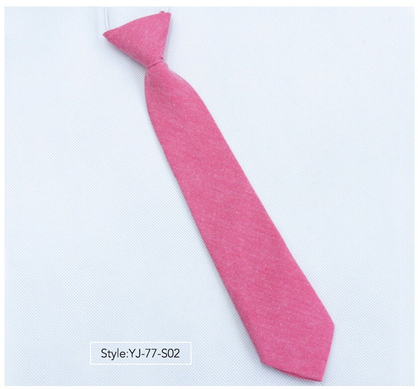 Ties for Children Cotton Solid Neck Tie Boys Girls Students Kid Necktie Performance Photograph Graduation Ceremony: YJ-77-S02