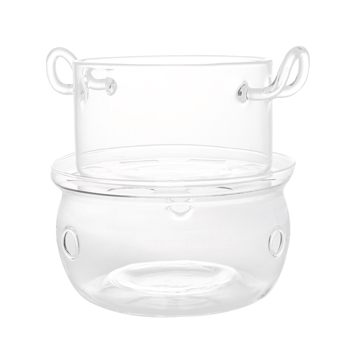 1 Set Columniform Glass Chocolate Melt Pan Durable Baking Pan Butter Cheese Melt Pan Party Pot with Base for Home Kitchen A5: 1