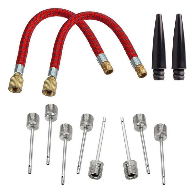 Inflator balpomp naalden ventiel adapter set voor basketbal voetbal ballonnen volleybal en rugby