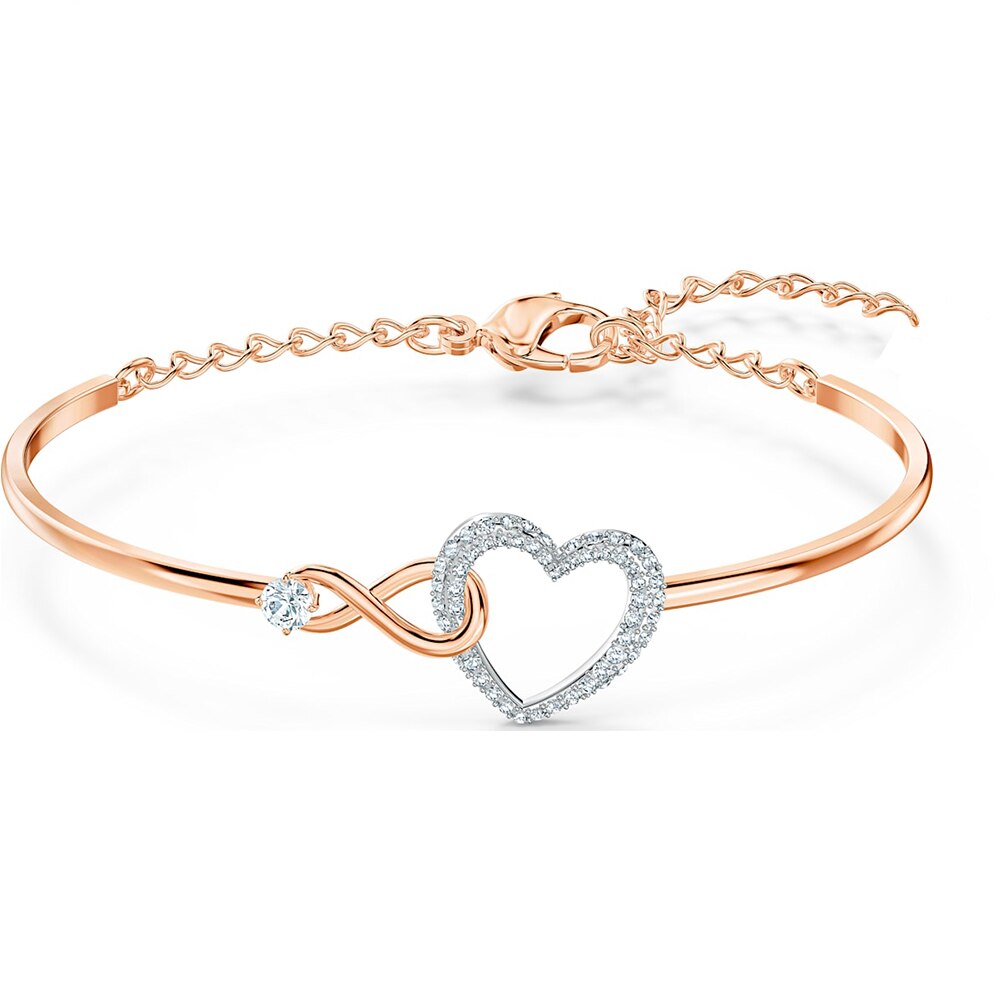 Rose Gold INFINITY HEART, Y-shaped Ladies Necklace Original Woman Jewelry to Give Girlfriend Birthday Best