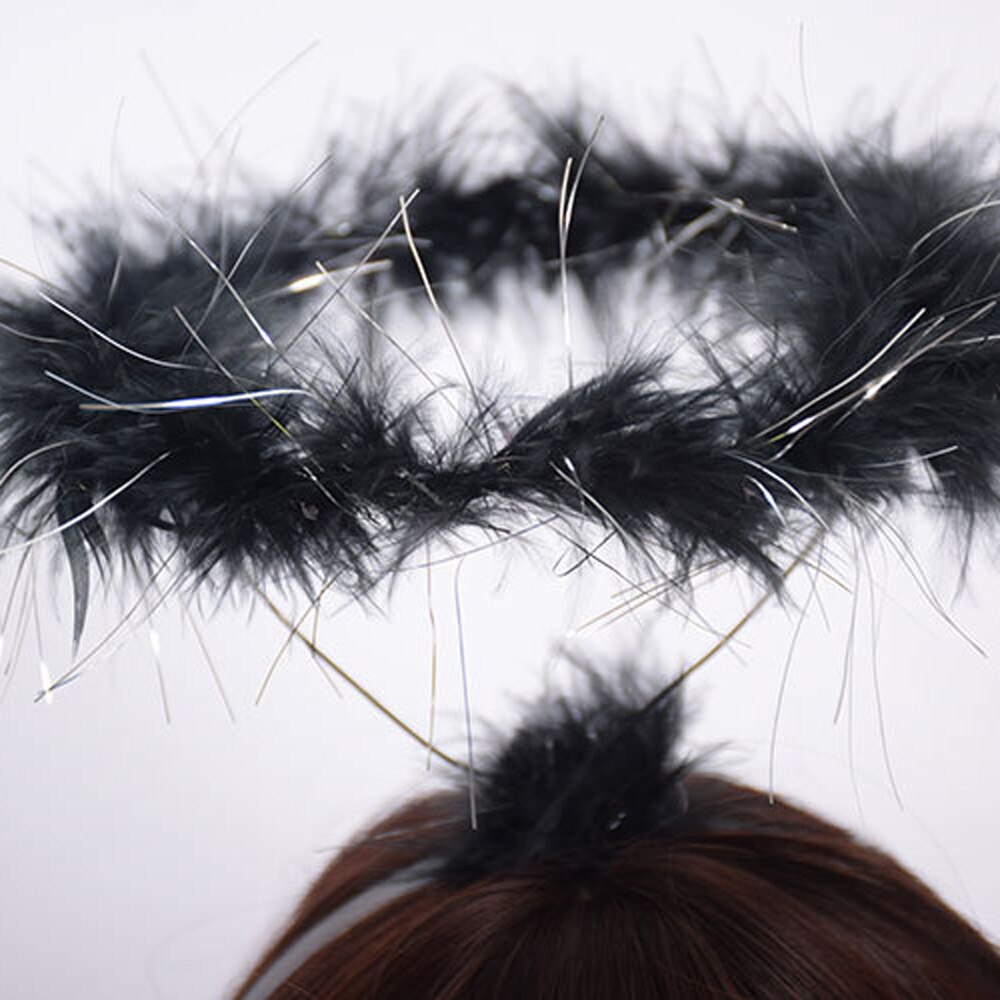 Guirnalda de Ángel de , Aro para el pelo hecho a mano, utilería de Cosplay esponjosa creativa para mujeres, chicas, , despedida de soltera, decoración para la cabeza, accesorios