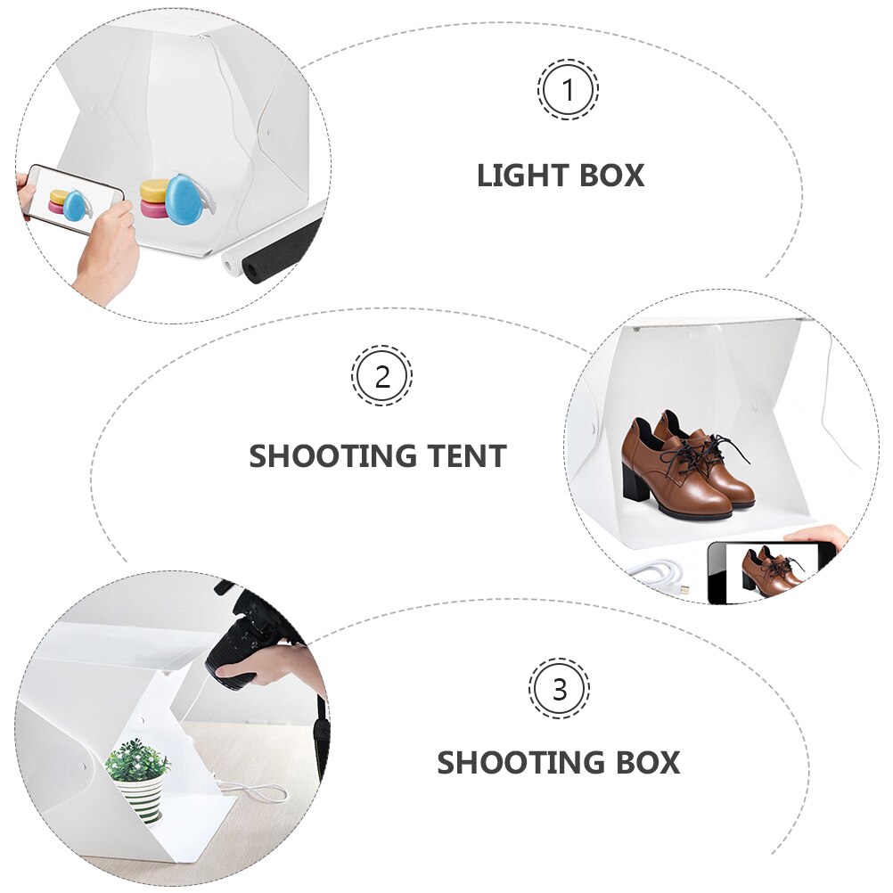 1 Set Mini Photo Studio Box Photography LED Light Tent Folding Light Box