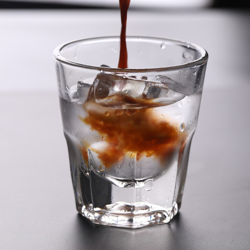 Tazza di caffè caffè espresso tazza di vetro di montagna seminata Latte tazza di caffè americano 4.7 una volta sbarra festa Whisky bicchiere casa bar bicchieri regali