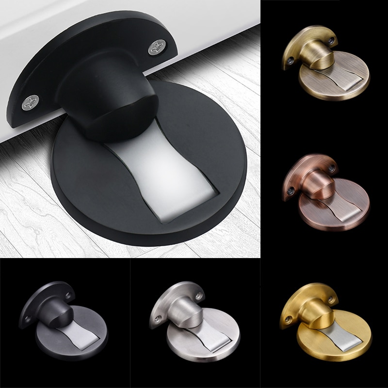 Legering Magneet Deur Stopt Magnetische Deur Stopper Non-Punch Deur Holder Verborgen Doorstop Meubels Deur Hardware