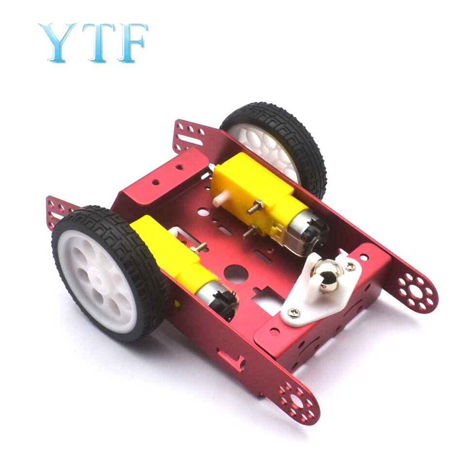 Aluminum Alloy Car Robot Car Intelligent Car Chassis Alloy Chassis 2-Wheel Car Diya30