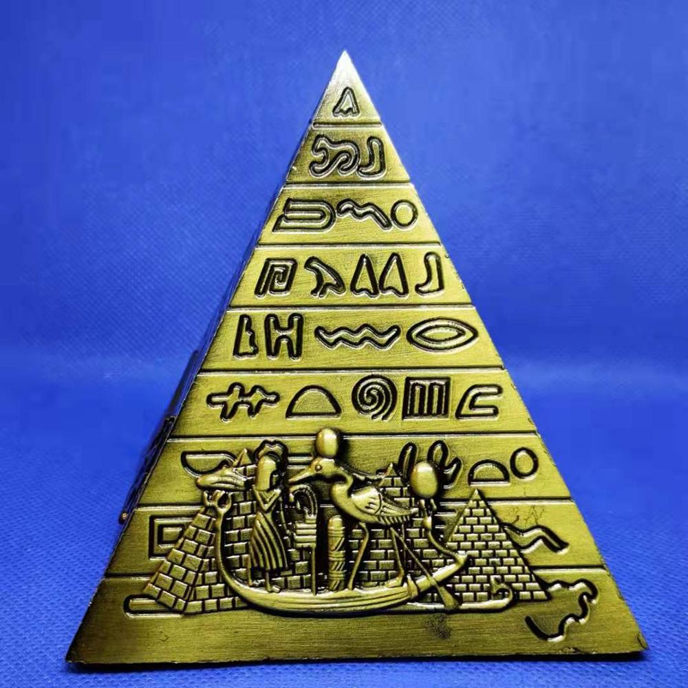 Egyptische piramide model legering ornamenten populaire woonaccessoires kantoor woonkamer decoratie miniatuur beeldje