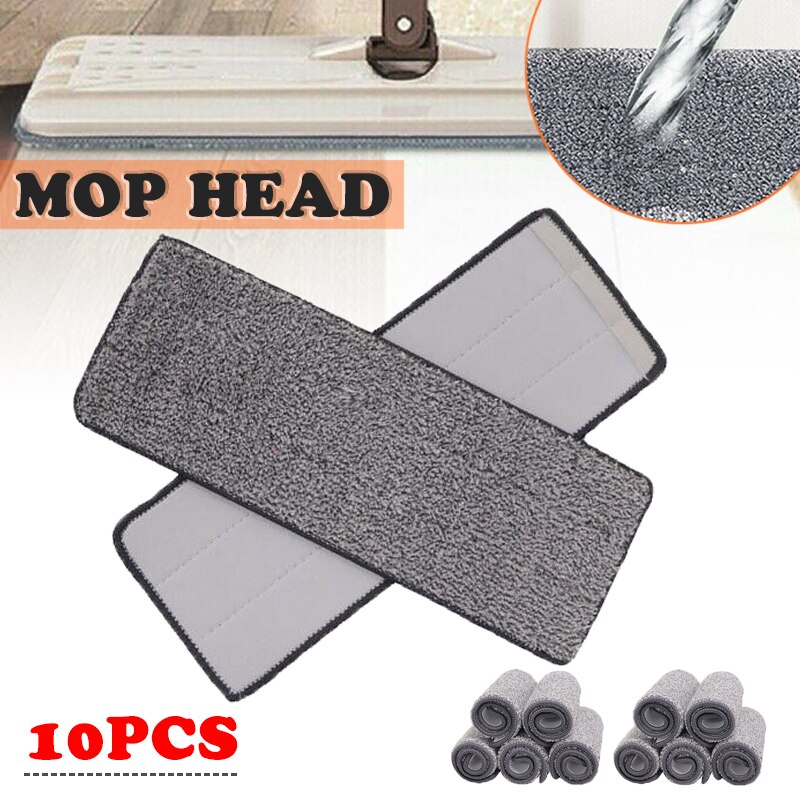10Stck Ersatz Mopp Tuch Flache Mikrofaser Hause Boden Reiniger Nass Trocken Pads Waschbar Haushalt Reinigung Werkzeug