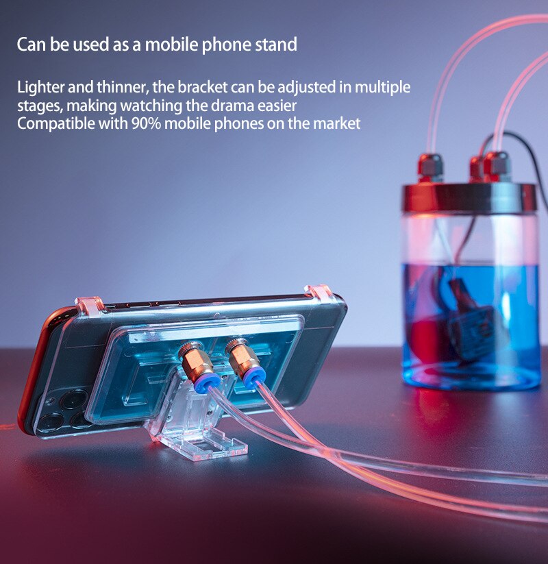 Nuova tecnologia prodotti brevettati radiatore di raffreddamento ad acqua universale per telefono cellulare radiatore portatile regolabile per telefono