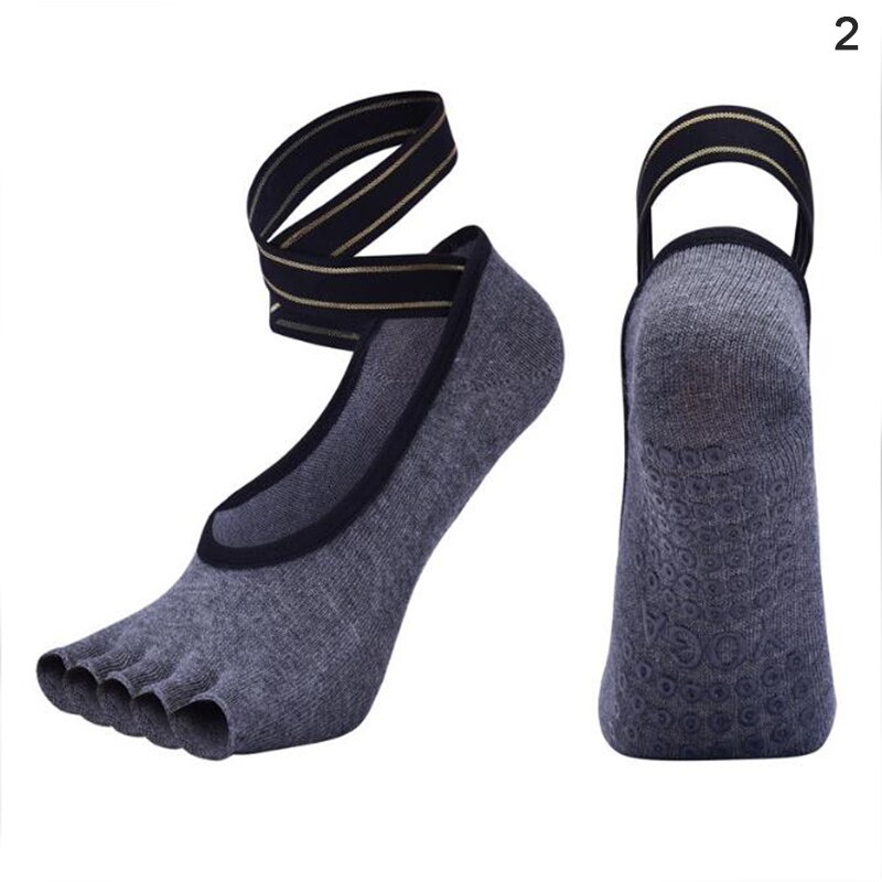 schnell-trocken Dämpfung Pilates Ballett Socken Gute Griff Für Männer & Frauen Baumwolle Socken Frauen Bandage Yoga socken Anti-Unterhose: A2