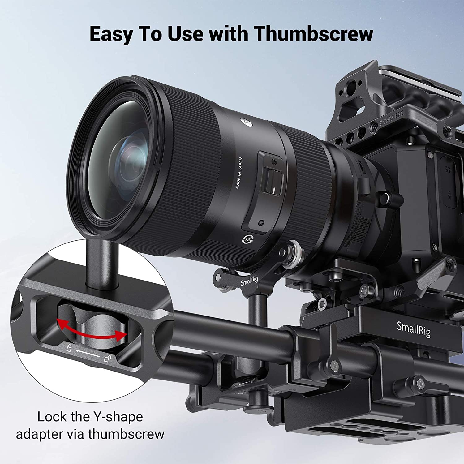 SmallRig Universal- 15mm LWS Objektiv Unterstützung für Kamera Lange Objektiv Unterstützung Höhe Einstellbare DSLR Kamera Anlage Objektiv Adapter 2680