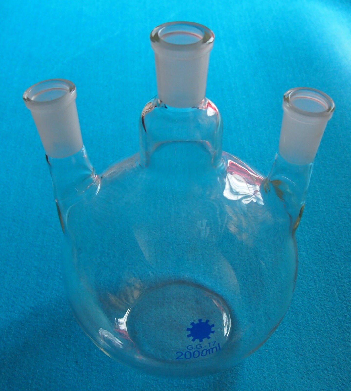 2000ml,24/40,3-Neck,Flat Bottom Glass Flask,2L,Three Necks,Laboratory Vessel