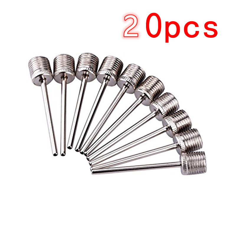 10pcs Sport Ball Inflating Pump Needle For Football Basketball Soccer Inflatable Air Valve Adaptor Stainles Steel Pump Pin: 20pcs