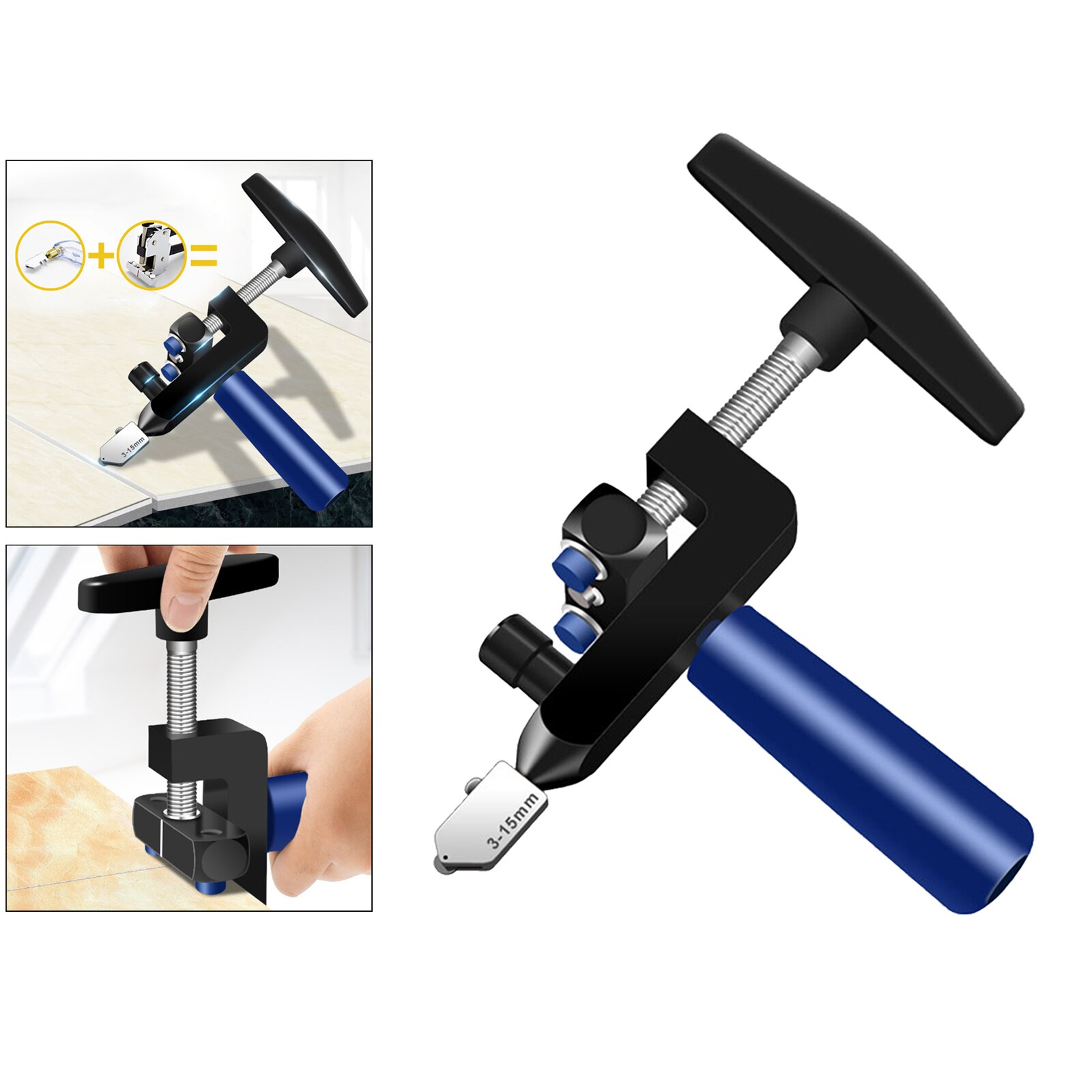 Multifunctionele Glassnijder Spiegel Snijden Kit Ramic, Glas En Spiegel, Handmatige Tegelsnijder Blauw