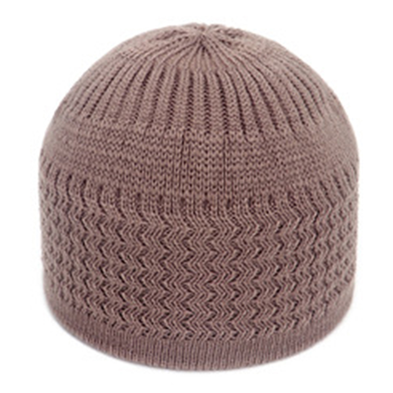 Hiver tricoté hommes musulmans chapeaux de prière unisexe bonnets casquette islamique Ramadan juif kippa Homme chapeau hommes Wrap tête casquettes: Rouge