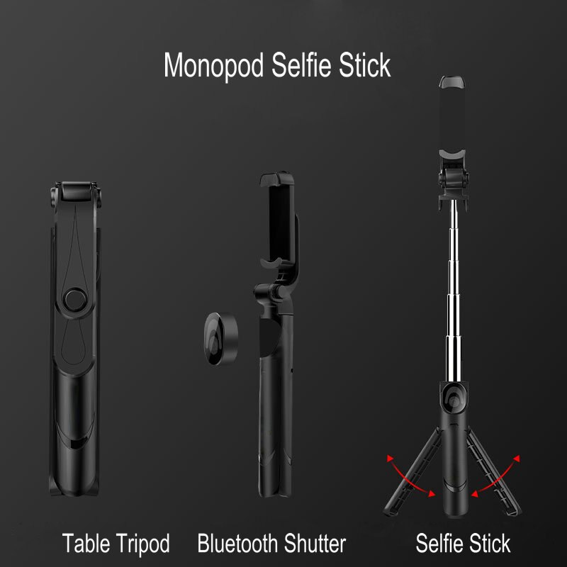 3 In 1 Selfie Stok Telefoon Statief Uitschuifbare Monopod Met Bluetooth Afstandsbediening Voor Smartphone Selfie Stick Voor Iphone Huawei Samsung