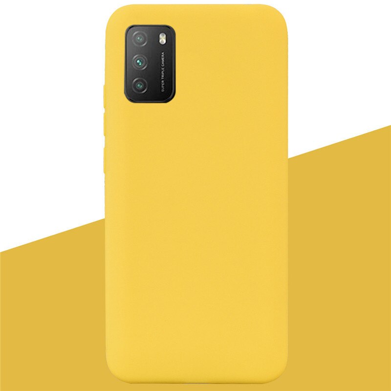For POCO M3 Case Soft Silicone Tpu Case For Xiaomi Poco M3 Case Protective Silicone Case For POCO M3 M 3 Fundas Coque Shell Capa: 6 Yellow