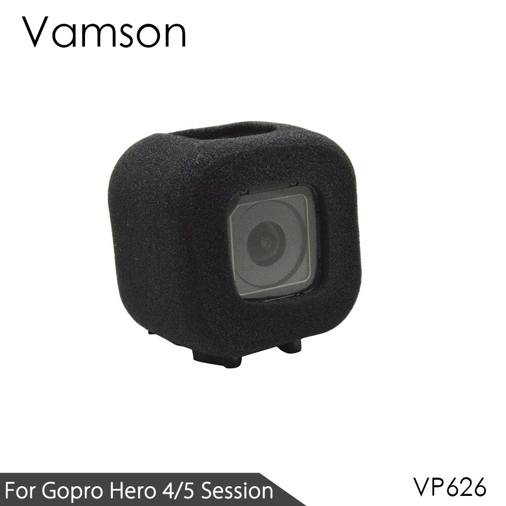 Sessão 4 Vamson para GoPro Hero/5 sessão Acessórios Tela De Vento De Espuma Anti Ruído Do Vento Brisa Capa Para gopro 4s /5S VP626