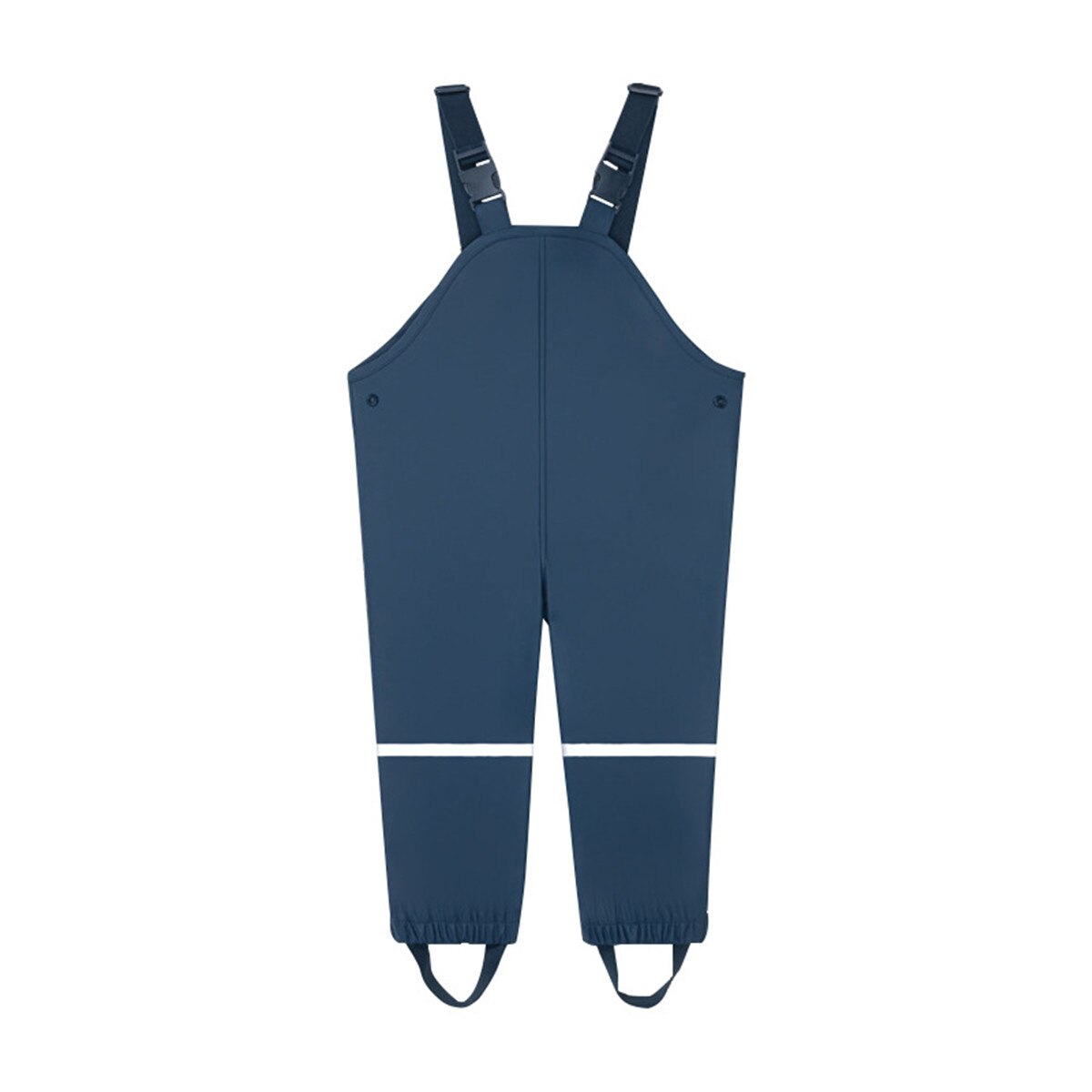 HONEYKING Kinder wasserdicht PU Regen Hose Baby Jumpsuits Jungen Mädchen Overall Hose Kinder Lätzchen Overall Kleinkind Regenjacke Hose: Marine / XL 122-128