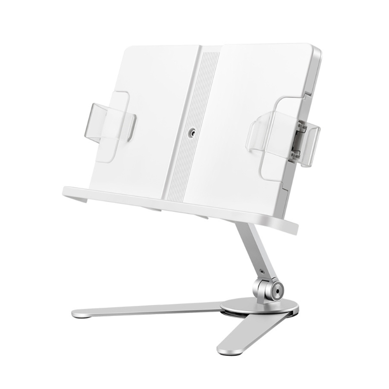 2022 Adjustable Height and Angle Ergonomic Book Holder Reading Textbook Stand for Big Heavy Books Studying Aluminum Alloy