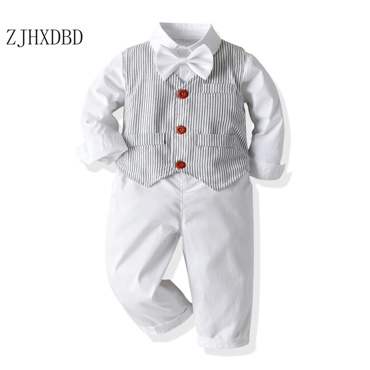Costume pour bébé garçon, blazer, vêtements de mariage, rayés, en coton, pour enfants de 12 mois à 8 ans, collection printemps