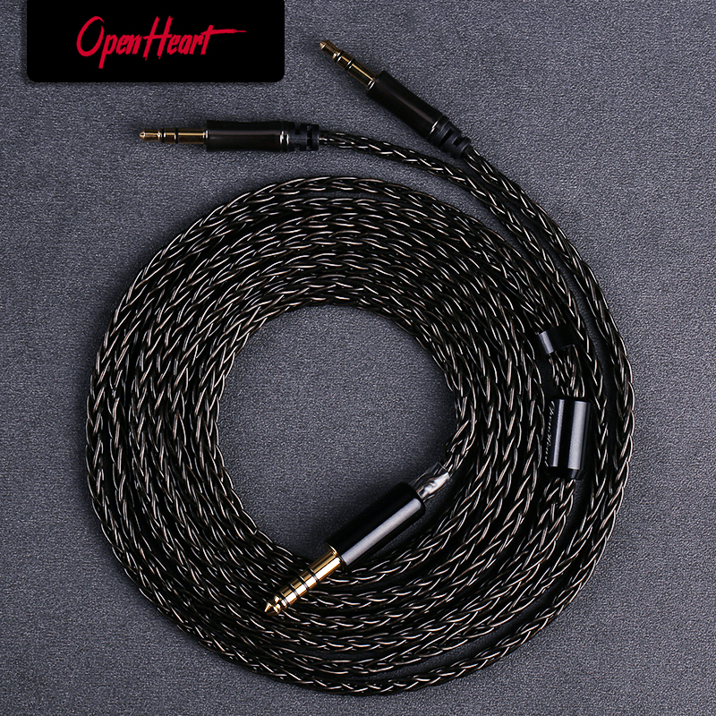 OPENHEART 16 Core Hoofdtelefoonkabel 1 tot 2 jack dual 3.5/2.5/4.4mm/XLR Balans kabel Voor HIFIMAN DENON Vervanging Kabel 2m 3m