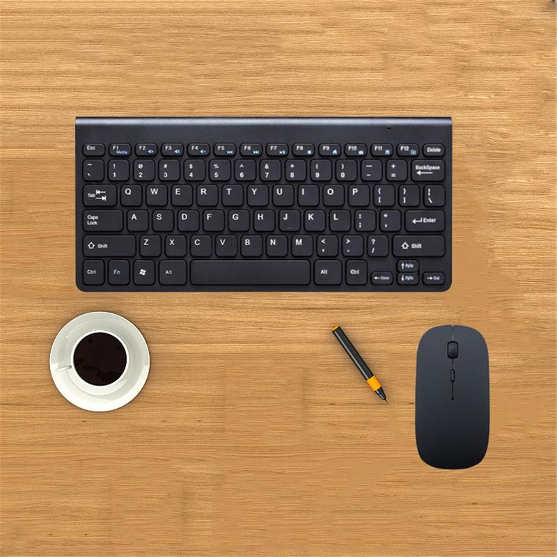 Ergonomische Draadloze Toetsenbord Kleine Stijlvolle Muis Set Mini Toetsenbord Voor Games Kantoor Entertainment Desktop Laptop Tablet Levert