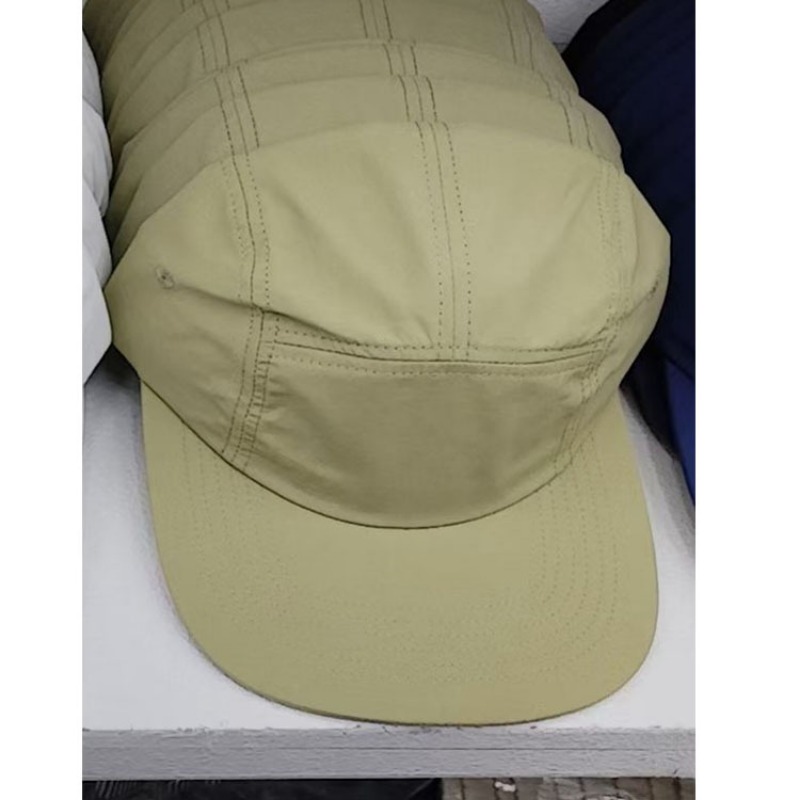 Gorra de béisbol de 5 paneles a rayas para hombres y mujeres, sombreros versátiles de ala plana, adecuados para las cuatro estaciones, urbana, Popular Ins: Azul cielo