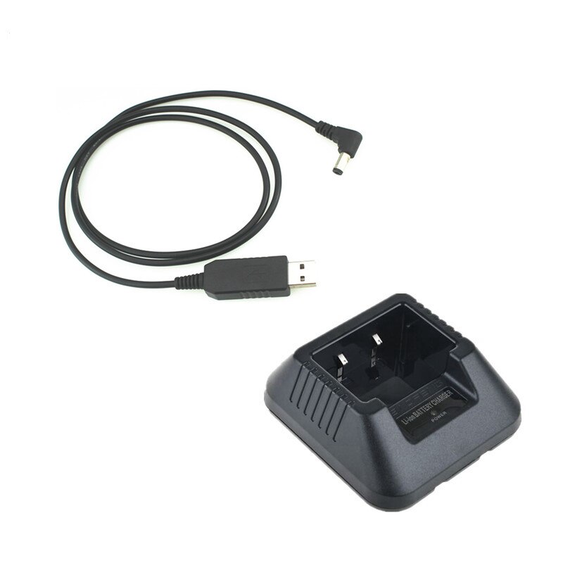 USB Battery Charger and base For Baofeng UV-5R Two Way Radio Walkie Talkie UV-5RA UV-5RE Series: USB cable and base