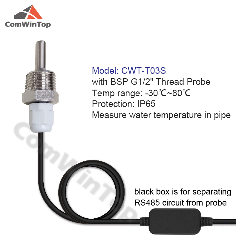RS485 Modbus Water Proof Temperature Humidity Sensor Probe: Khaki