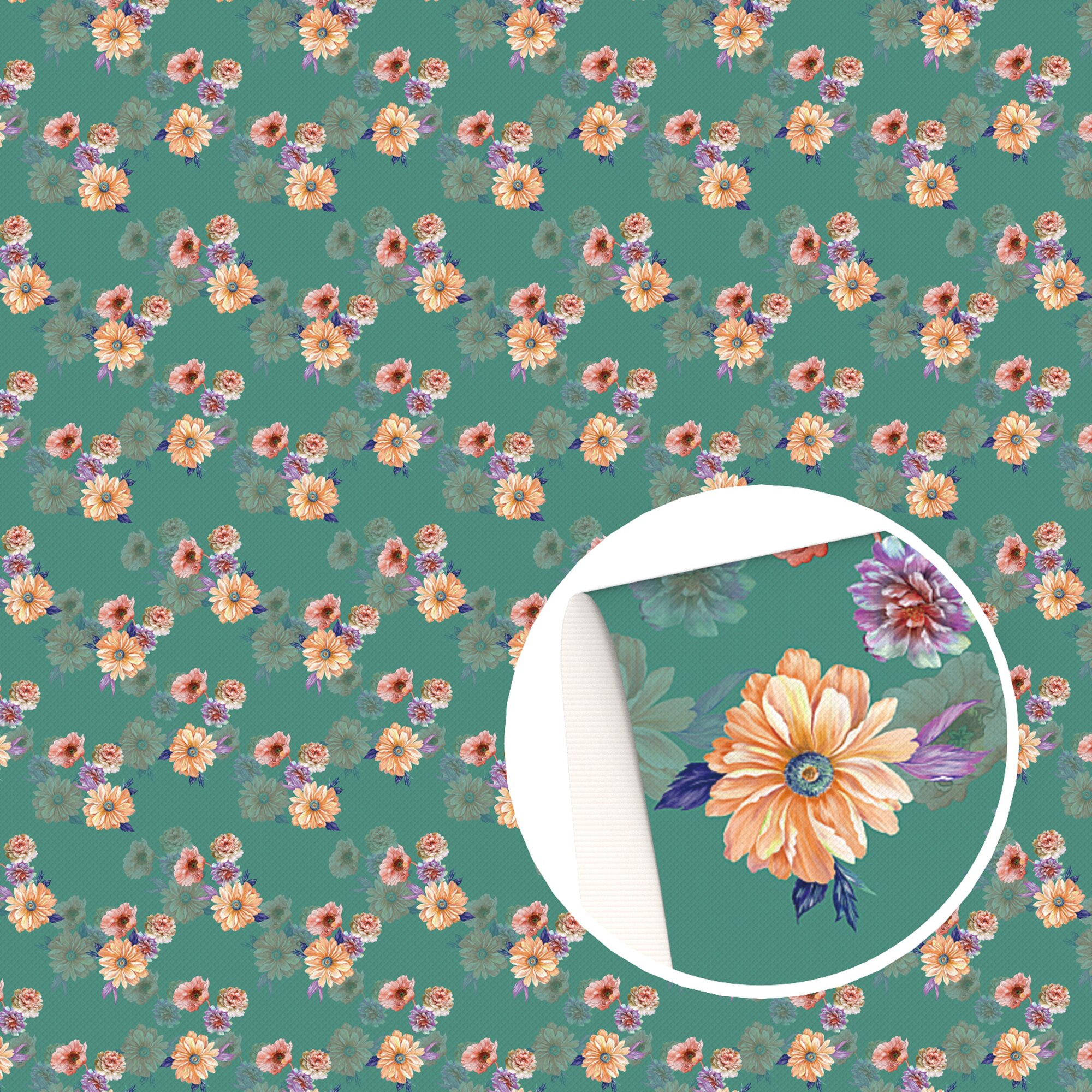 Flower Series Faux Leather Spring PVC Synthetic Leather A4 size DIY Earrings Bow Bags Material Vinyl Fabric,1Yc16604: 1128687