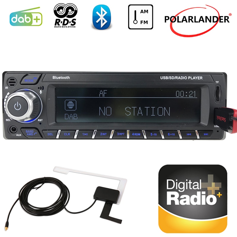 1 Din Auto Radio DAB + RDS AM MP3/WMA LCD Screen FM USB SD Auto Bluetooth Karte Maschine neue Hände-Freies Digitale Audio App Control