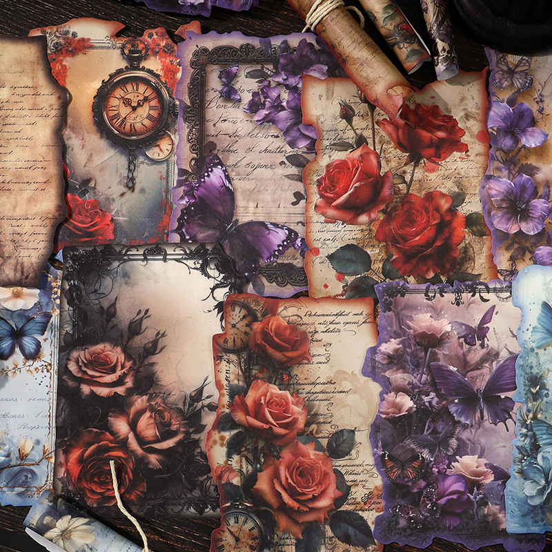 20 unids/pack estilo gótico Vintage oscuro decoración de colección de recortes Material papel perfecto para Collage diario artesanía suministros DIY