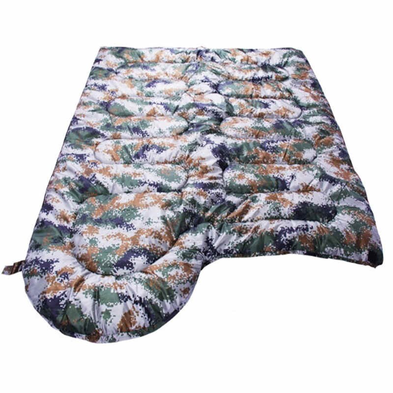 Saco de dormir de camuflaje Digital, para exterior, equipamiento de acampada, 210x75CM, saco de dormir cálido para Otoño e Invierno