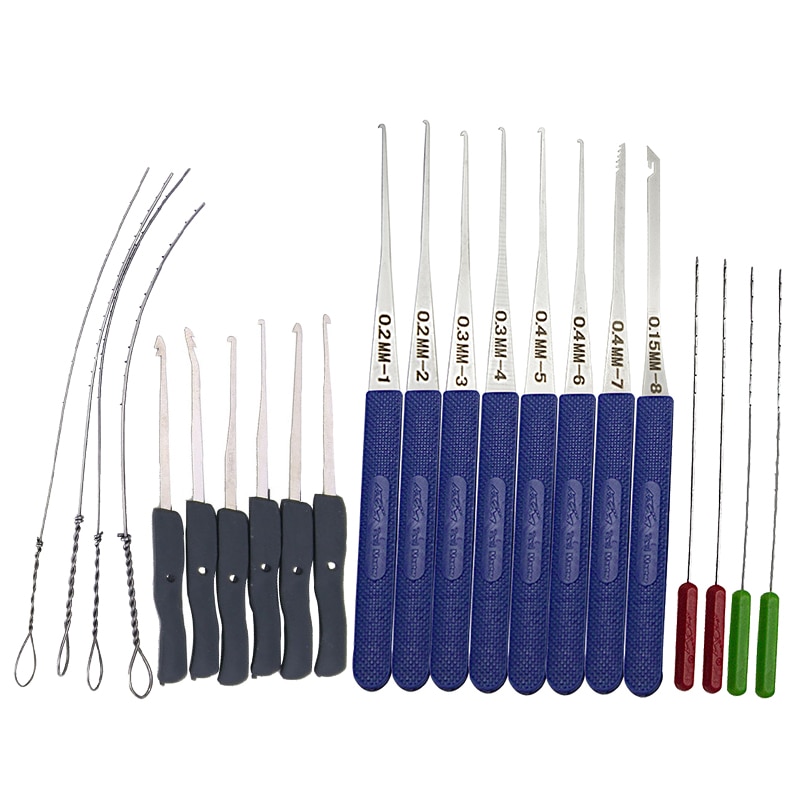 Liushi Lock Pick Set Hand Tools Locksmith Tools Remove Hooks Lock Pin Broken Key Extractor