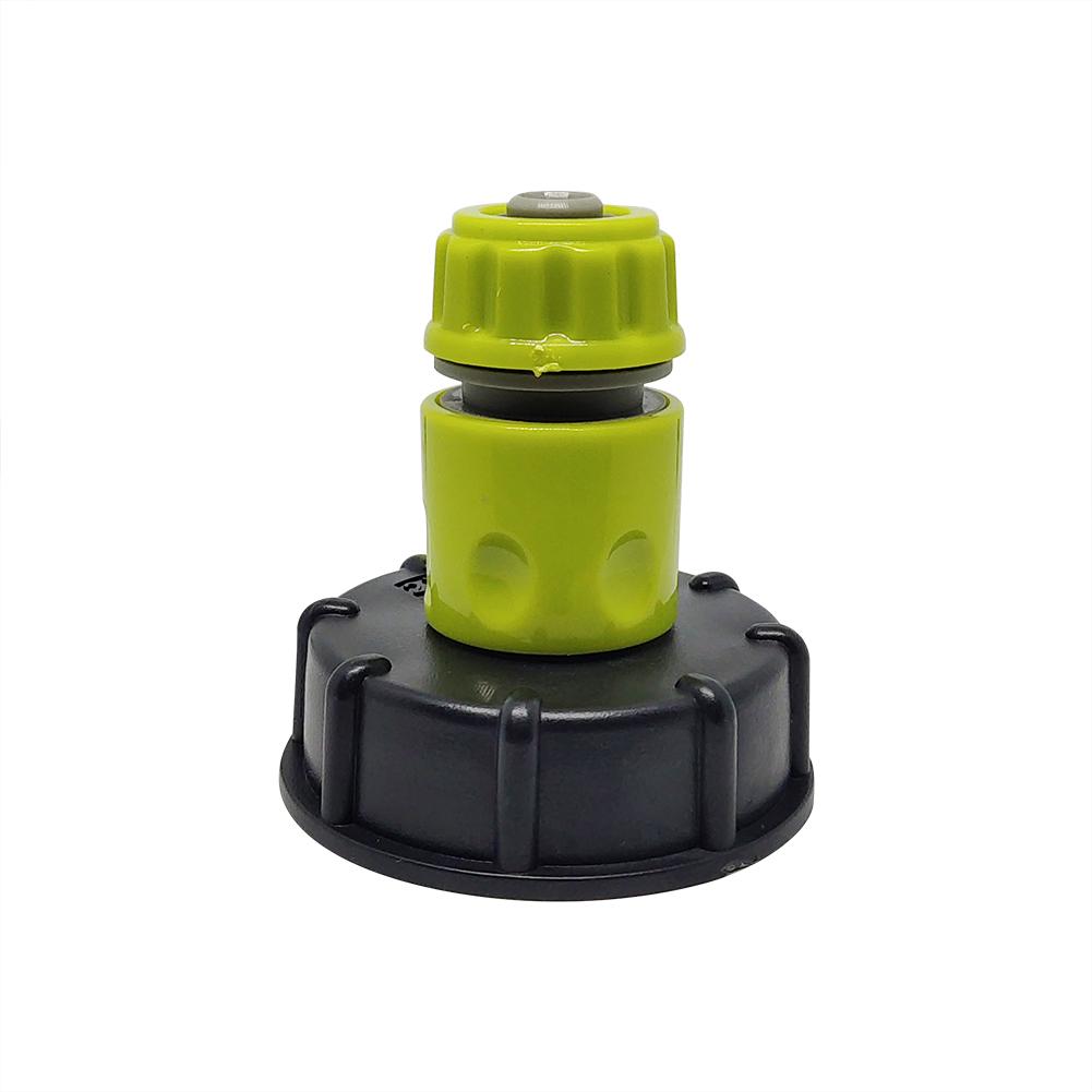 Dobbelthane 1000 liter ibc adapter have vandtank stik regnvand tank adapter fitting til hjemmet have vand stik: Slangetilslutning 01