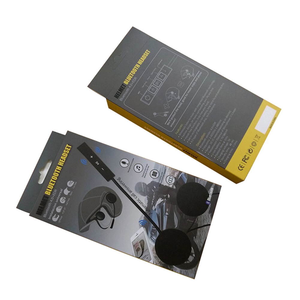 Motorcycle Helmet Bluetooth Headset Sports Riding Earphone Auto Answering with Mic