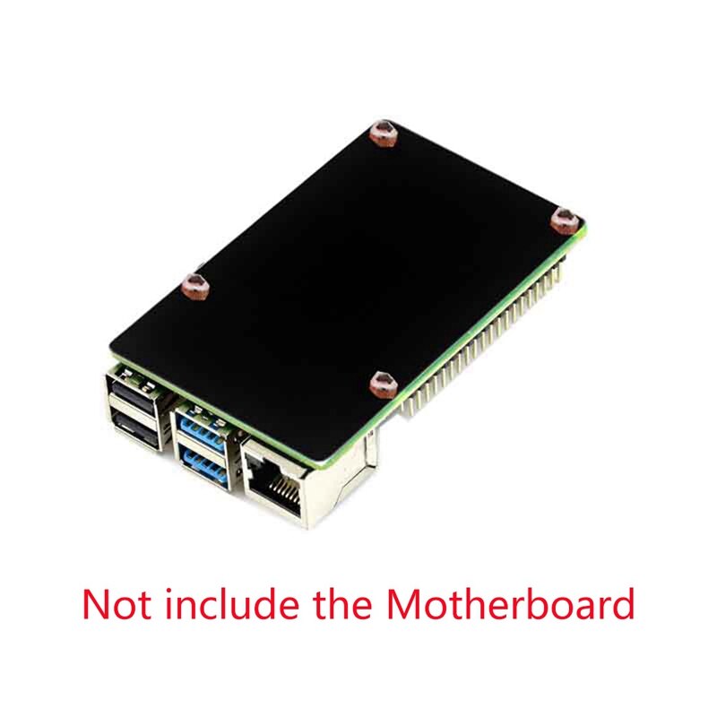 For Raspberry Pi 4B Pure Copper Heatsink Case Acrylic Base Plate Shell Passive Cooling Shell for Raspberry Pi 4B