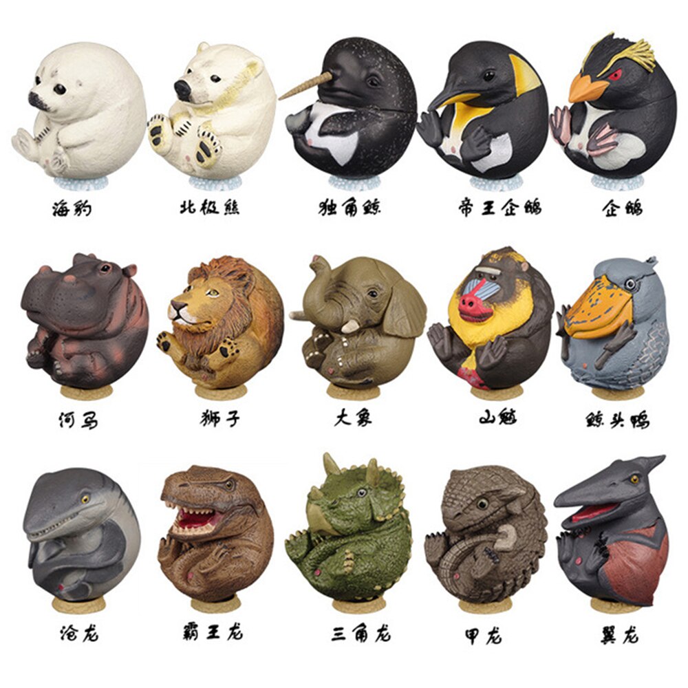 Lion Mandrill Hippo Elephant Penguin Dinosaur Tyrannosaurus Mosasaurus Triceratops Figure Animal Model Collector Decoration
