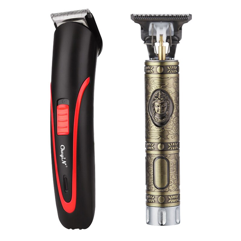 Barbeiro profissional máquina de cortar cabelo elétrico recarregável t-outliner acabamento máquina de corte aparador barba barbeador sem fio com fio: A8