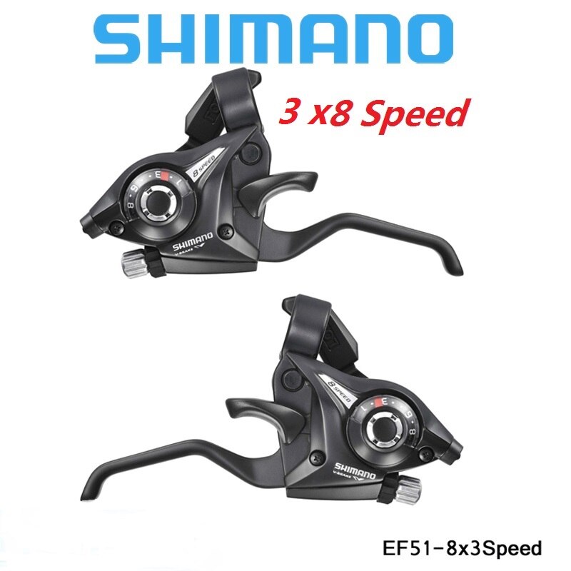 ShimanoST-EF51-8 3X8 S Fiets Rem Shifters Mtb Mountainbike Disc Brake Shifter Set Fietsen Rem Hevels & Shift hevels