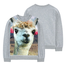 Vroege Voorjaar Nationale Stijl Meisjes t-shirt leuke alpaca printing Kids lange Mouw Kinderen T-shirt 2-10y