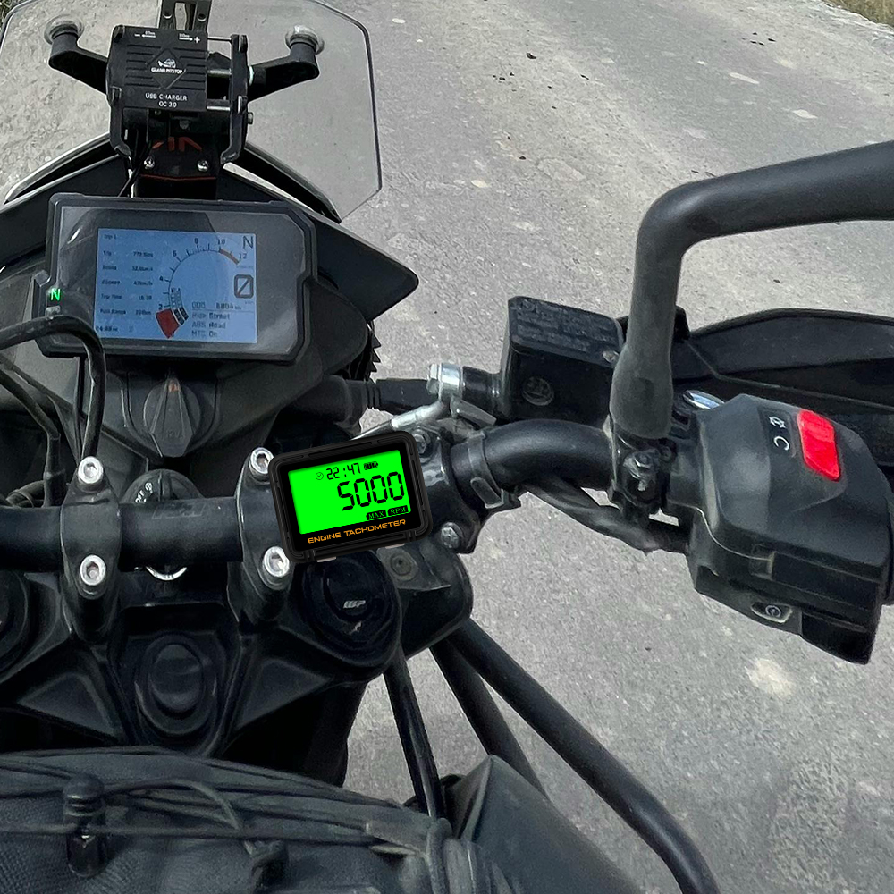 Motorsykkel lcd-turtellere timeteller klokketeller til atv snøscooter bensin båtgenerator instrumenter bil moto tilbehør