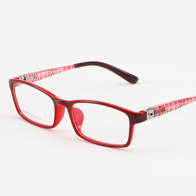 iboode Optical Glasses Frames Kids Boys Girls Myopia Glasses Frame With Clear Lens Spectacle for Student Children Eyeglasses: Red