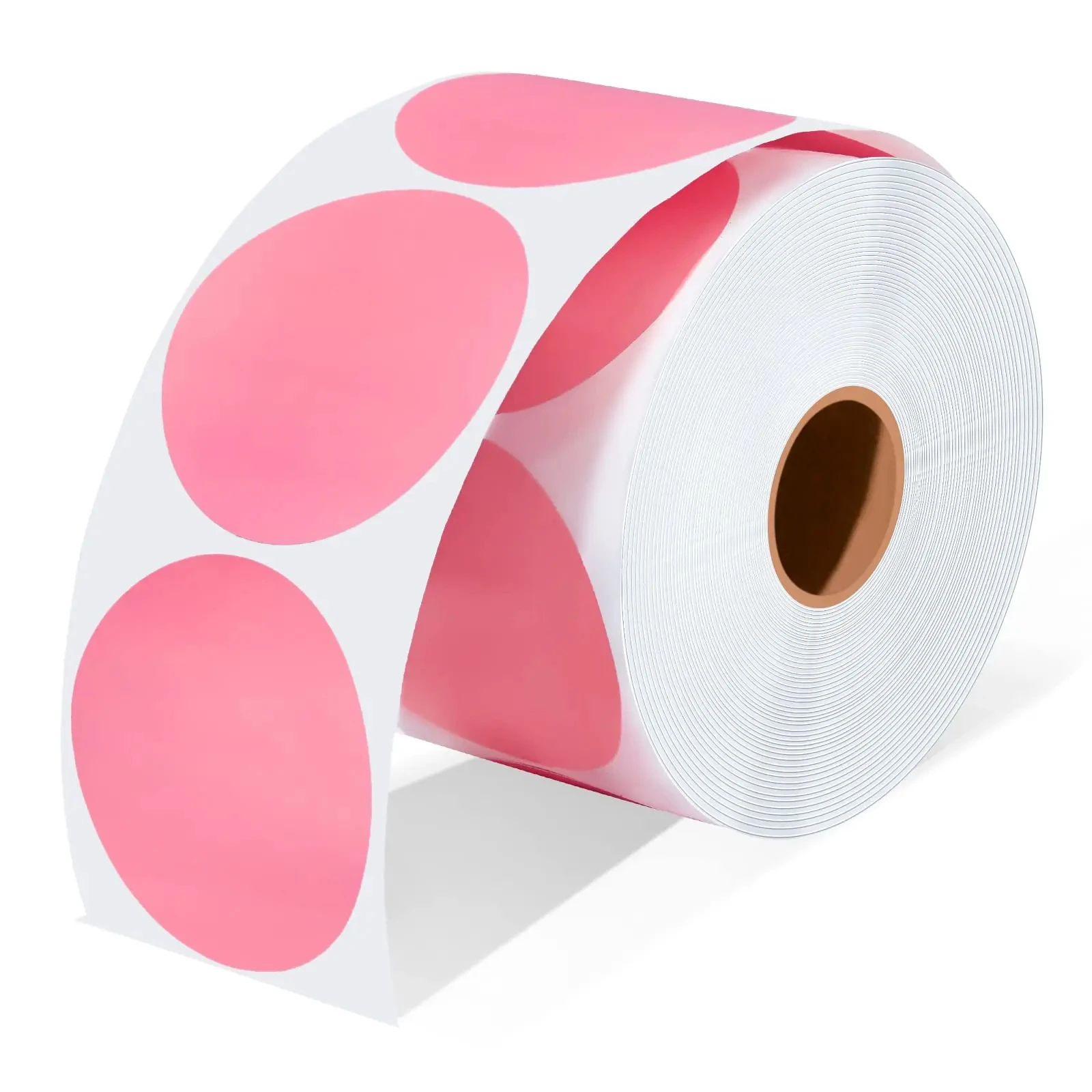 Thermische Stickers-600 Labels/1 Rol 2 Inch Cirkel Thermische Sticker Etiketten Zelfklevend Rond Directe Thermische Multifunctionele Rol: Licht Groen